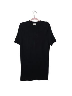 Open Edit Nordstrom Black Short Sleeve Knit Top Crew Neck T-Shirt Size M